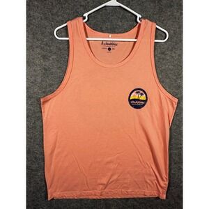 Chubbies Tank Top Mens‎ Large Peach Palm Tree Graphic Sleeveless Shirt